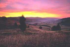 Sonnenuntergang im Bernauer Hochtal